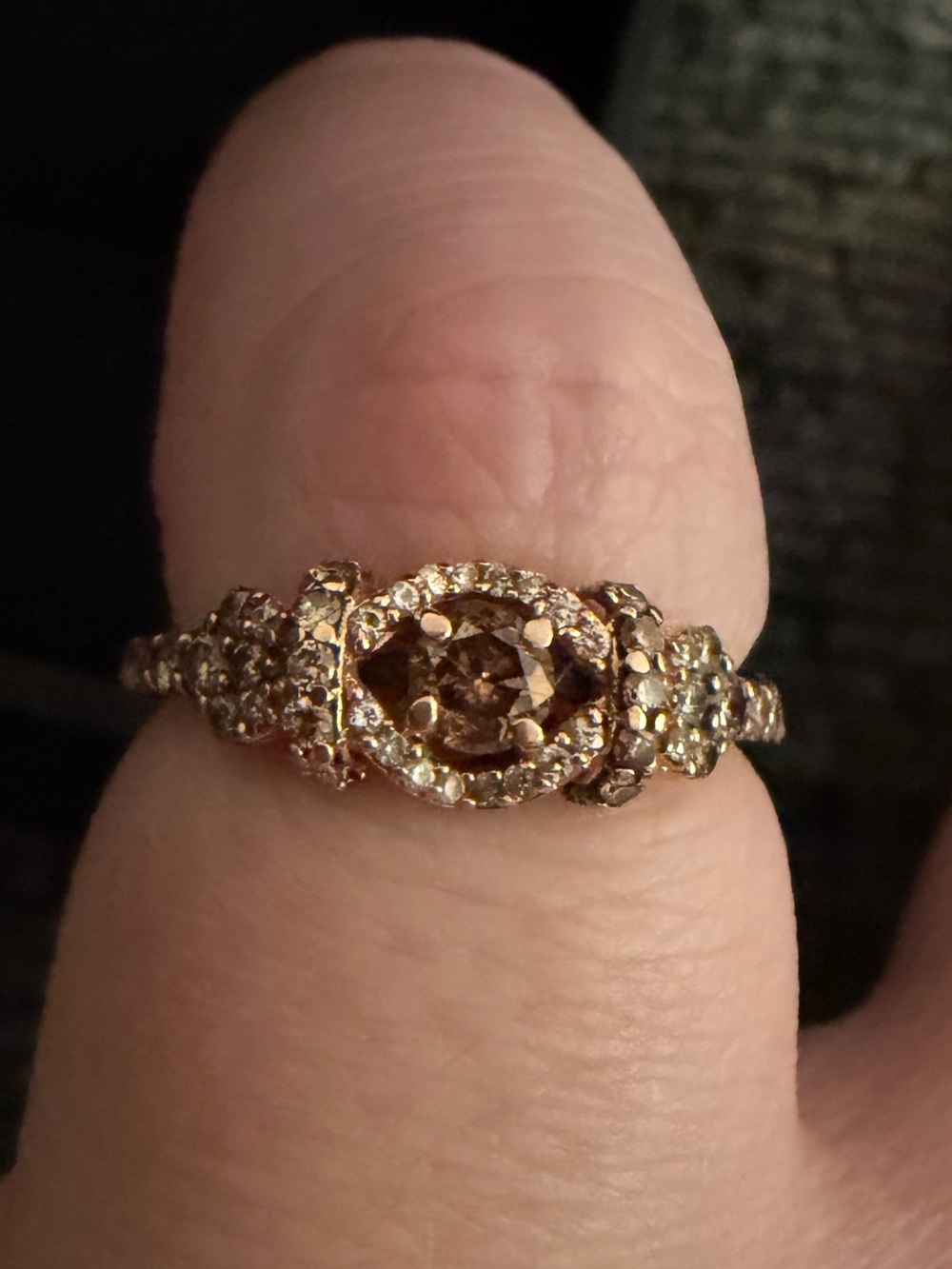 Le Vian 14K Rose Gold Chocolate Natural Diamond G/VS Ring Sz7 - Picture 8 of 15
